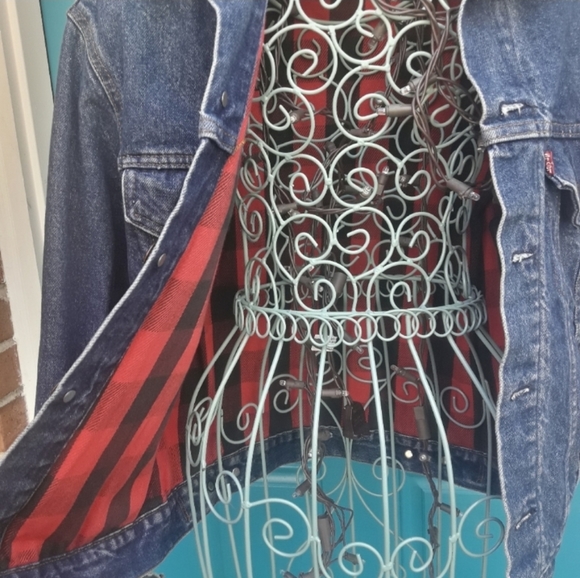 Vintage Levis Jacket Quilted Lining Denim Jeans - Picture 3 of 9